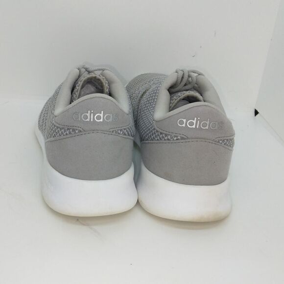 Adidas QT Racer Womens Pre-owned Cloudfoam Gray Running Sneakers - sz. 9 1/2 - Picture 4 of 6